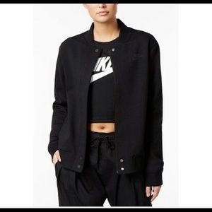 Nike Tech Destroyer Concealed Zipper Snaps Bottom & Top Black Jacket   S